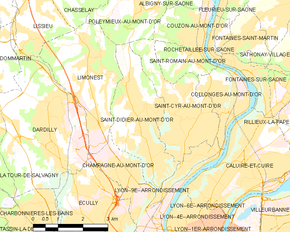 Poziția localității Saint-Didier-au-Mont-d'Or