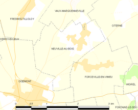 Mapa obce Neuville-au-Bois