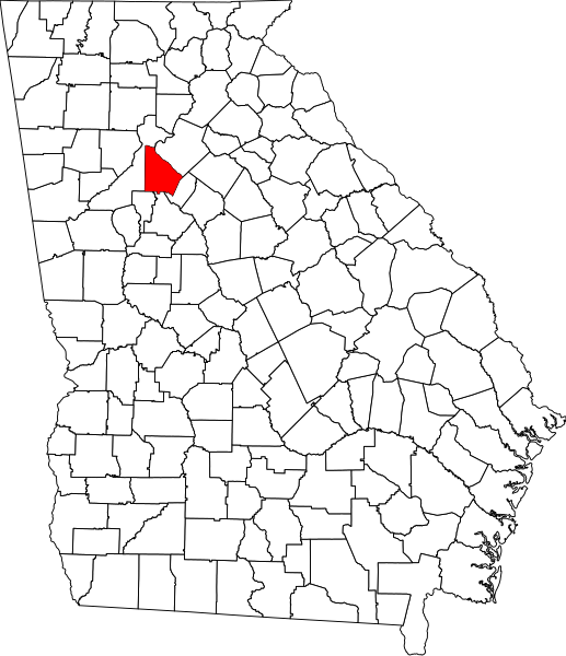 صورة:Map of Georgia highlighting DeKalb County.svg