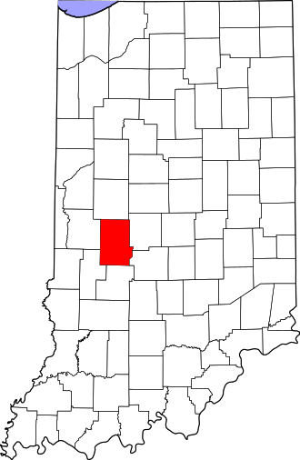 Location of Putnam County in Indiana Map of Indiana highlighting Putnam County.svg