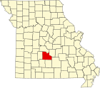 拉克利德郡在密蘇里州的位置