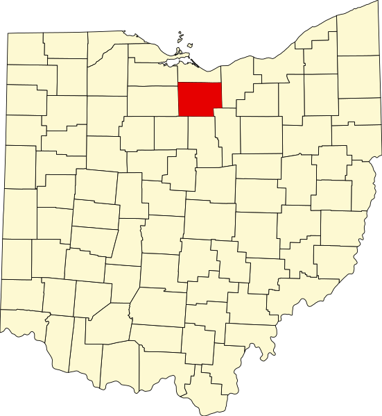 صورة:Map of Ohio highlighting Huron County.svg