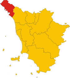 Provincie Massa-Carrara - mapa