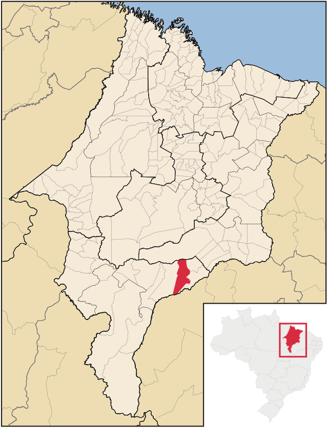 Localização de São Félix de Balsas no Maranhão