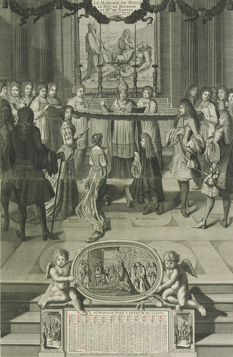 Marriage of the Duke of Bourbon to Mademoiselle de Nantes, 1685.jpg