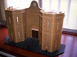 Prsioner made matchstick model of gatehouse