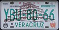 License plate from Veracruz state, Mexico