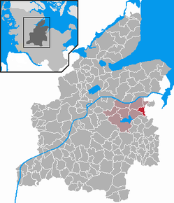 Poziția Melsdorf pe harta districtului Rendsburg-Eckernförde