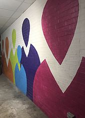 Wall art located on the ground floor of the center Montrose Center Wall Art.jpg