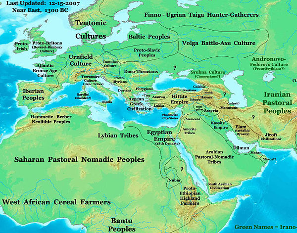 Egypt and its world in 1300 BC.