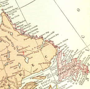 Kart over Newfoundland-dominionen