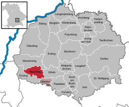 Läget för Neuching i Landkreis Erding