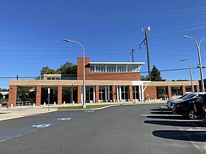 Newark DE station from parking lot September 2021.jpeg