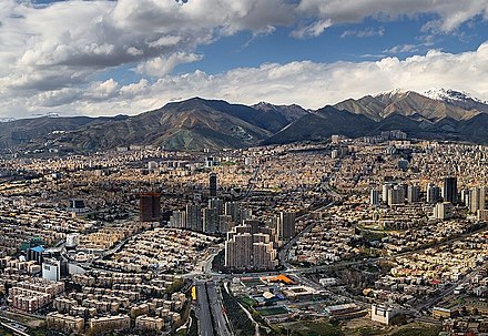 Aerial view of Tehran