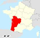 Localisation géographique de la région Nouvelle-Aquitaine en France