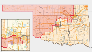 Oklahoma's 3rd congressional district in Oklahoma City (since 2023).svg