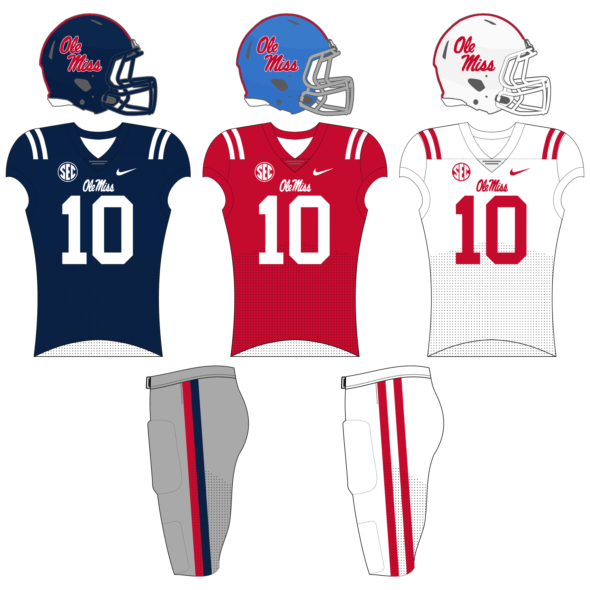 Ole Miss uniform history