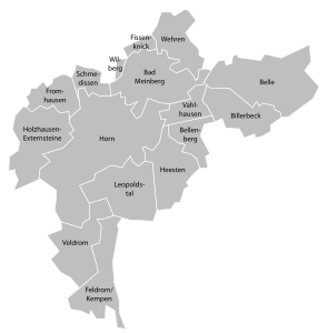 Confini distrettuali della città di Horn-Bad Meinberg