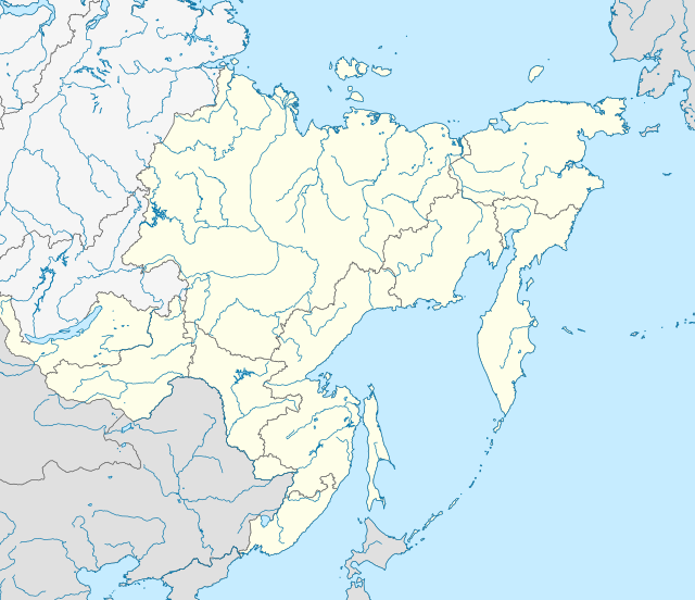 阿穆尔河畔共青城在远东联邦管区的位置