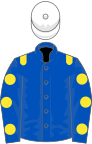 Royal Blue, Yellow epaulets, Royal Blue sleeves, Yellow spots, White cap