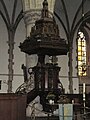 Sint Bavo Church, inside with pulpit