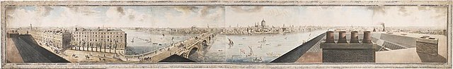 A panorama of London by Robert Barker, 1792