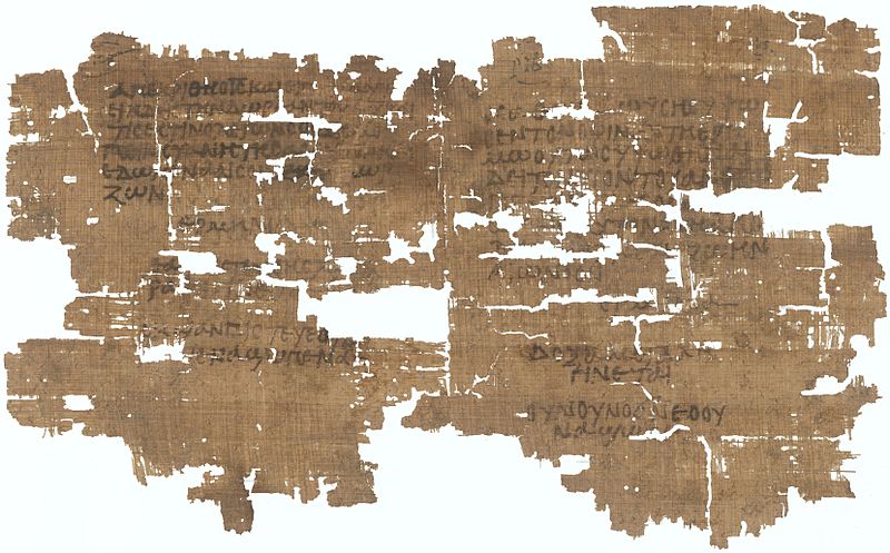 File:Papyrus 63 - Staatliche Museen zu Berlin inv. 11914 - Gospel of John 3,14-18 4,9-10 - recto.jpg