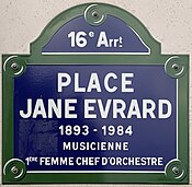 Plaque Place Jane Evrard - Paris XVI (FR75) - 2021-08-18 - 1.jpg