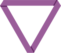 The Purple Mobius symbol for polyamory and non-monogamy. Polymory Mobius Triangle.svg