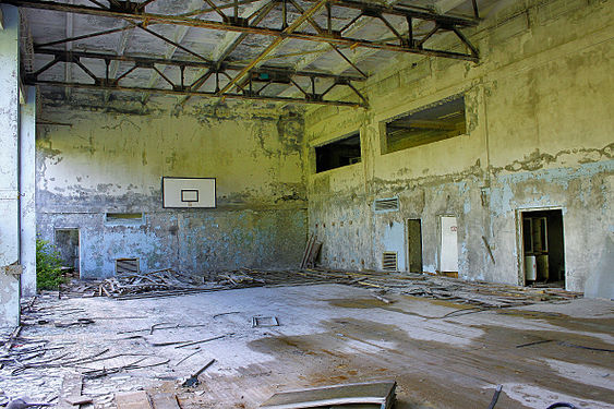 One of the Abandoned Sport Halls in City of Pripyat - Chernobyl,Ukraine.