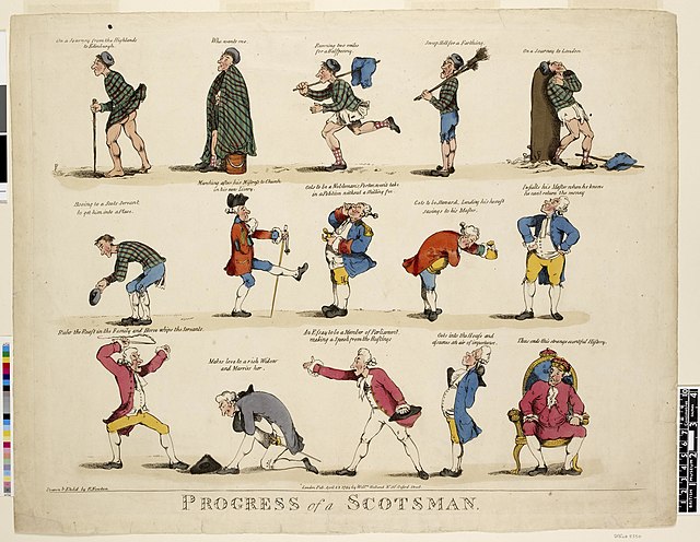 Richard Newton Progress of a Scotsman 1794 (British Museum)