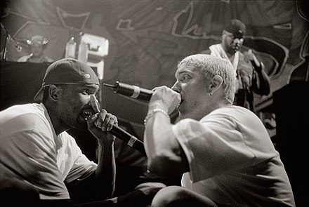 Eminem and Proof performing in 1999