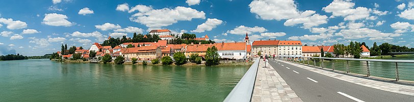 Panoramic view of Ptuj nad Ptuj Castle, Slovenia