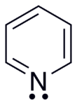 Pyridine with its free electron pair Pyridine-2D-Skeletal.png