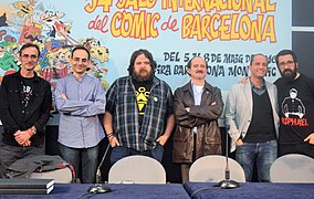 R. Pellejero, J. Díaz Canales, Josep Busquet, D. Torres, J. Carrión and Sagar Forniés.JPG