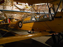 DH82C Tiger Moth basic trainer with night flying kit RCAF Tiger Moth 4882 in Hangar.JPG