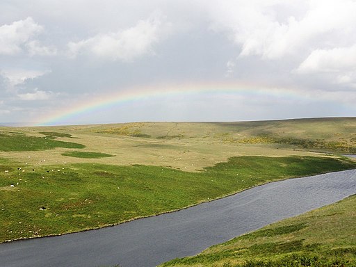 Rainbow over the Avon Dam Reservoir - geograph.org.uk - 2840624