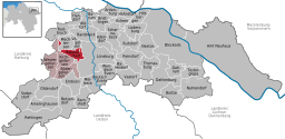Läget för kommunen Reppenstedt i Landkreis Lüneburg