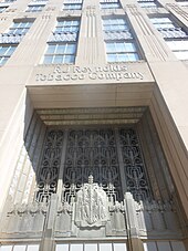 Reynolds Building entrance in Winston-Salem, NC, pictured in 2014 Reynolds Building WS 2.JPG