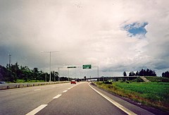 De E16 net ten westen van Gävle