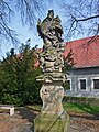 Nepomukstatue am Dorfplatz in Červený Hrádek (Rothenhaus) (1720–1730)