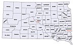 Miniatuur voor Lijst van county's in South Dakota