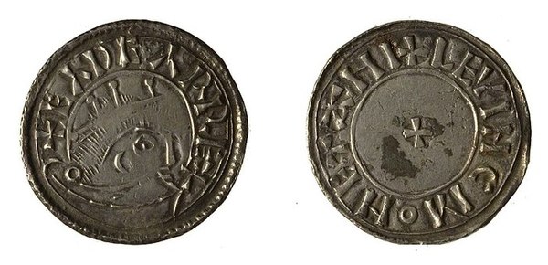 Coin of Edgar, pre-reform, Bust Crowned, moneyer Levinc, East Anglia