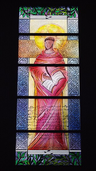 File:Saint Catharine of Siena Church (Columbus, Ohio) - stained glass, St. Thomas Aquinas.jpg