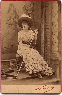 Portrait of Sarah Bernhardt as Tosca by Nadar, 1887