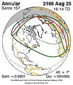 Saros 157 Zonsverduisteringserie