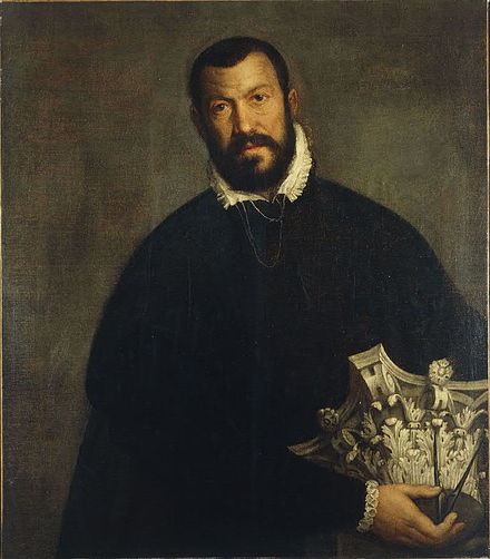 Vincenzo Scamozzi offers his version of the Corinthian capital, in a portrait by Veronese (Denver Art Museum)