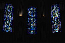 Detail of apse windows by Hans Gottfried von Stockhausen Seattle - St. James Cathedral interior 02.jpg