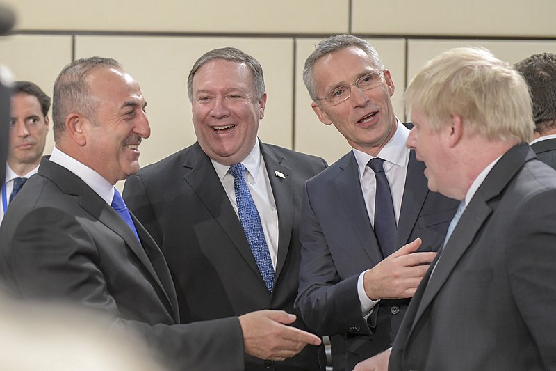 File:Secretary Pompeo Chats with NATO Secretary General Stoltenberg and his UK and Turkish Counterparts During the NATO Ministerial in Brussels (41029400304).jpg