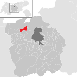 Poloha obce Seefeld in Tirol v okrese Innsbruck-vidiek (klikacia mapa)